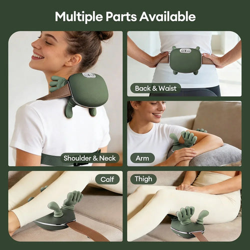 Verrelief Heated Neck & Shoulder Massager — Cordless 4D Kneading Relief